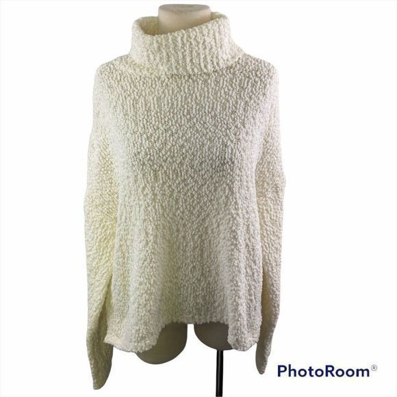 NWT BOBEAU Ivory Teddy Bear Turtle Neck Sweater (L) - Picture 8 of 8